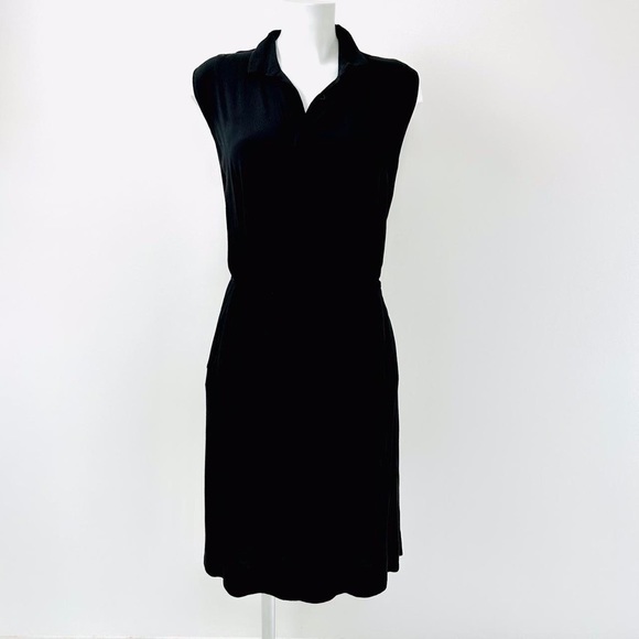 & Other Stories womens Black dress UK12 Fit & Flare Midi Simple Minimalist style - Picture 6 of 8